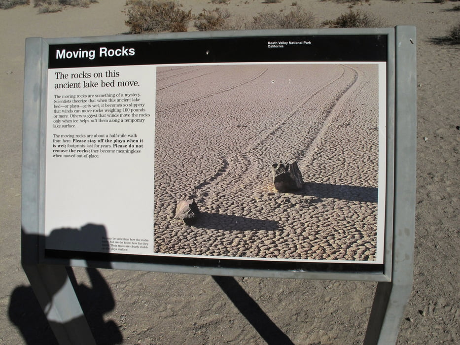 California Death Valley Racetrack Playa Moving Rocks 