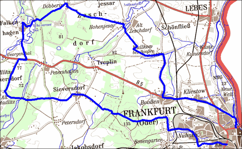 078) Frankfurt - Altmadlitz - Falkenhagen - Wulkow - FF
