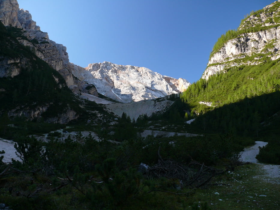 Zur Kreuzkofelscharte im Naturpark Fanes Senes Prags