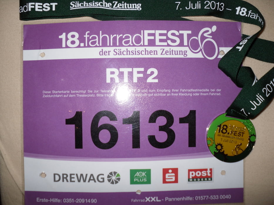18.Fahrradfest Dresden 2013 (RTF 2)  95km