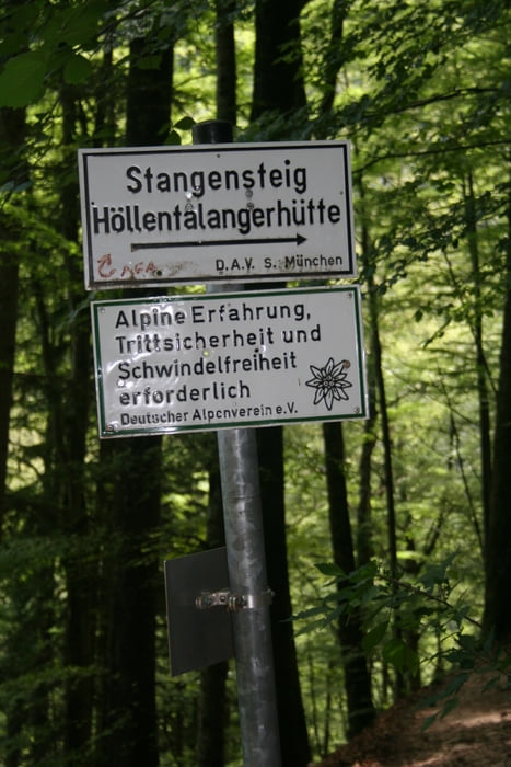 Höllentor - Osterfelderkopf durch über Stangensteig und Jägersteig