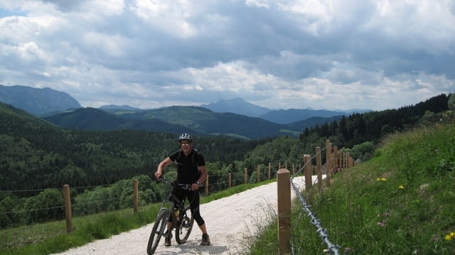 Mountainbike Biken zwischen Traunsee und Attersee (Tour